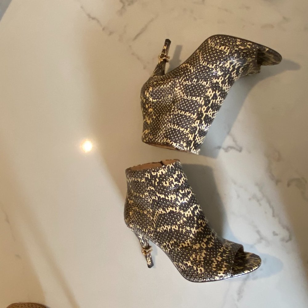 coach snake skin remi open toe booties - Picture 4 of 6